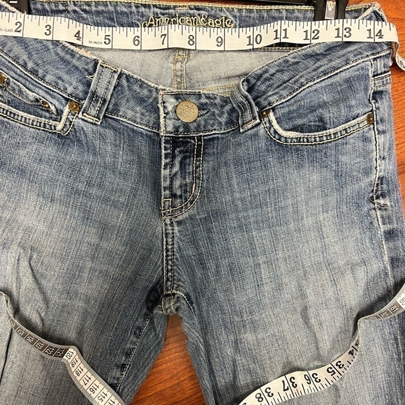 American Eagle Jeans Womens 4 Short Boyfriend 77 Low Rise Light Wash Fade - Picture 8 of 12